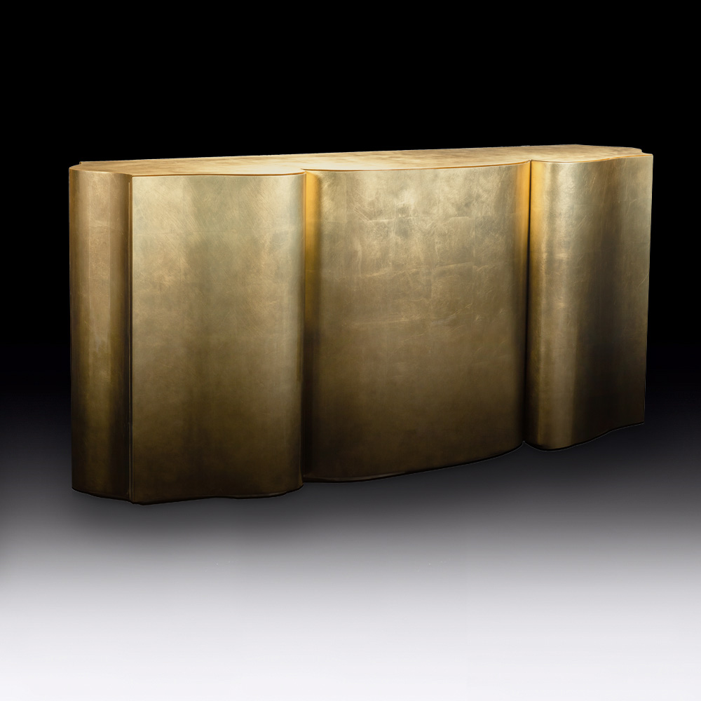 Exclusive Gold Leaf Gradient Designer Sideboard