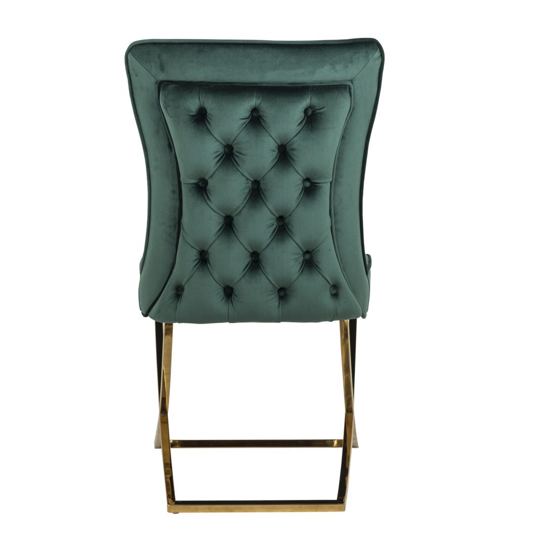 Green Velvet Modern Dining Chair