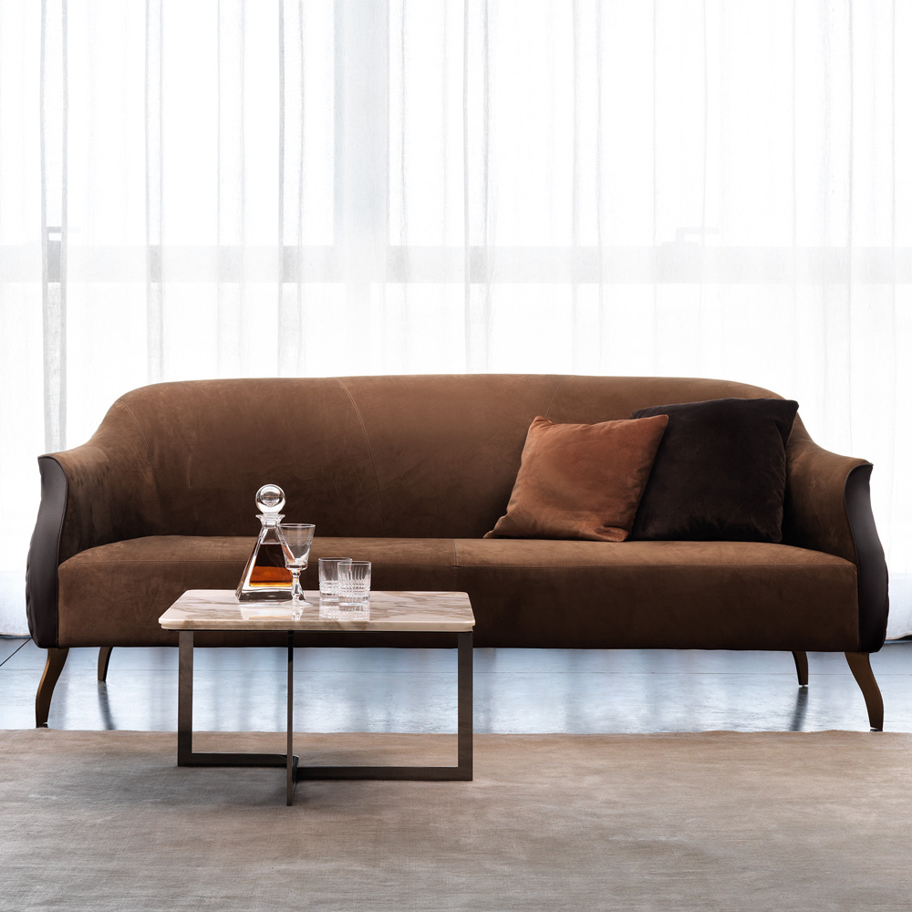High End Designer Two-Tone Leather Sofa