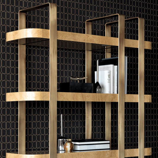 High End Italian Designer Burl Veneered Bookcase High End Italian Designer Burl Veneered Bookcase