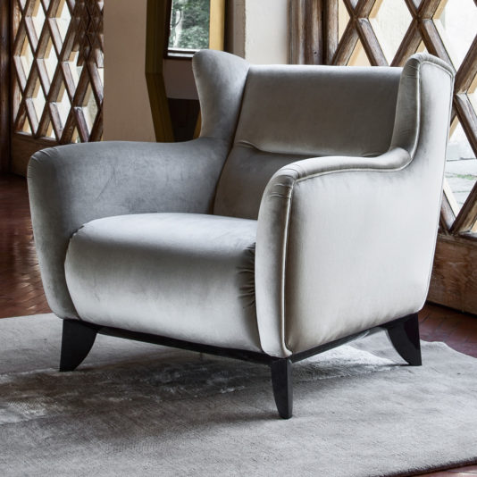 High End Luxury Italian Velvet Armchair