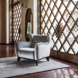 High End Luxury Italian Velvet Armchair