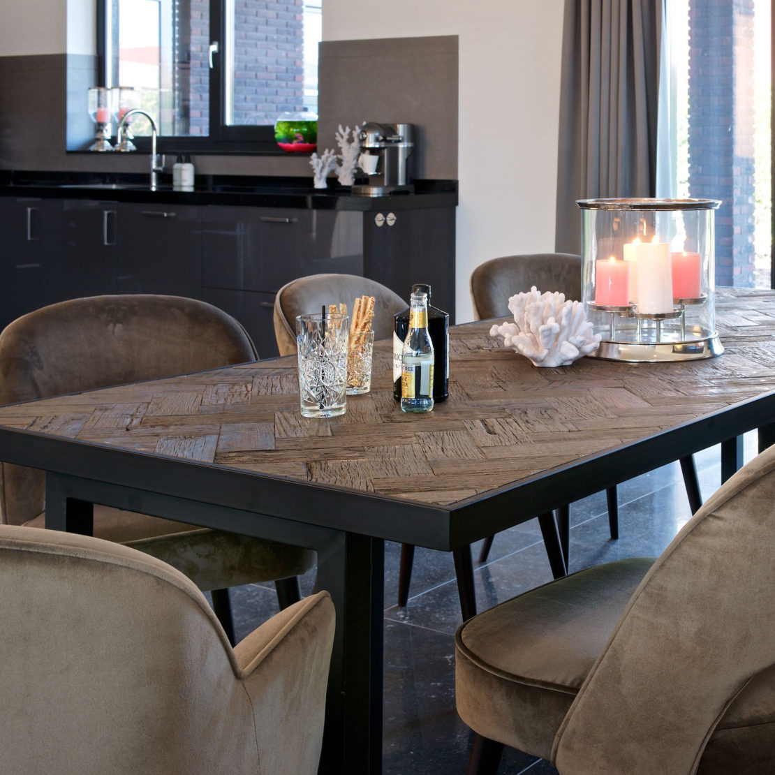 showhome furniture, Industrial Old Oak Dining Table