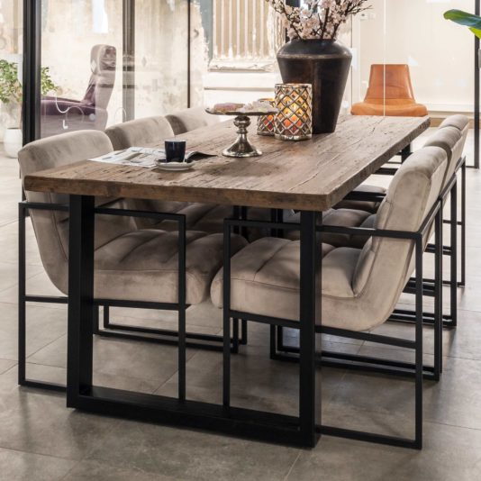 Industrial Recycled Wood Dining Table