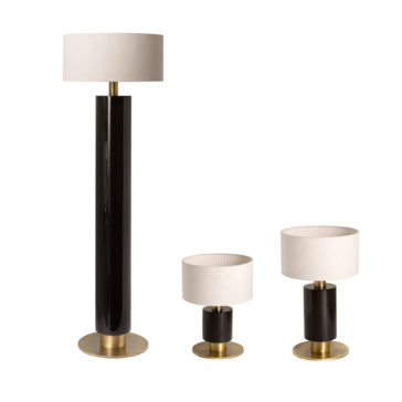 Luxury Italian Burnished Brass And Ebony Veneer Floor Lamp Luxury Italian Burnished Brass And Ebony Veneer Floor Lamp