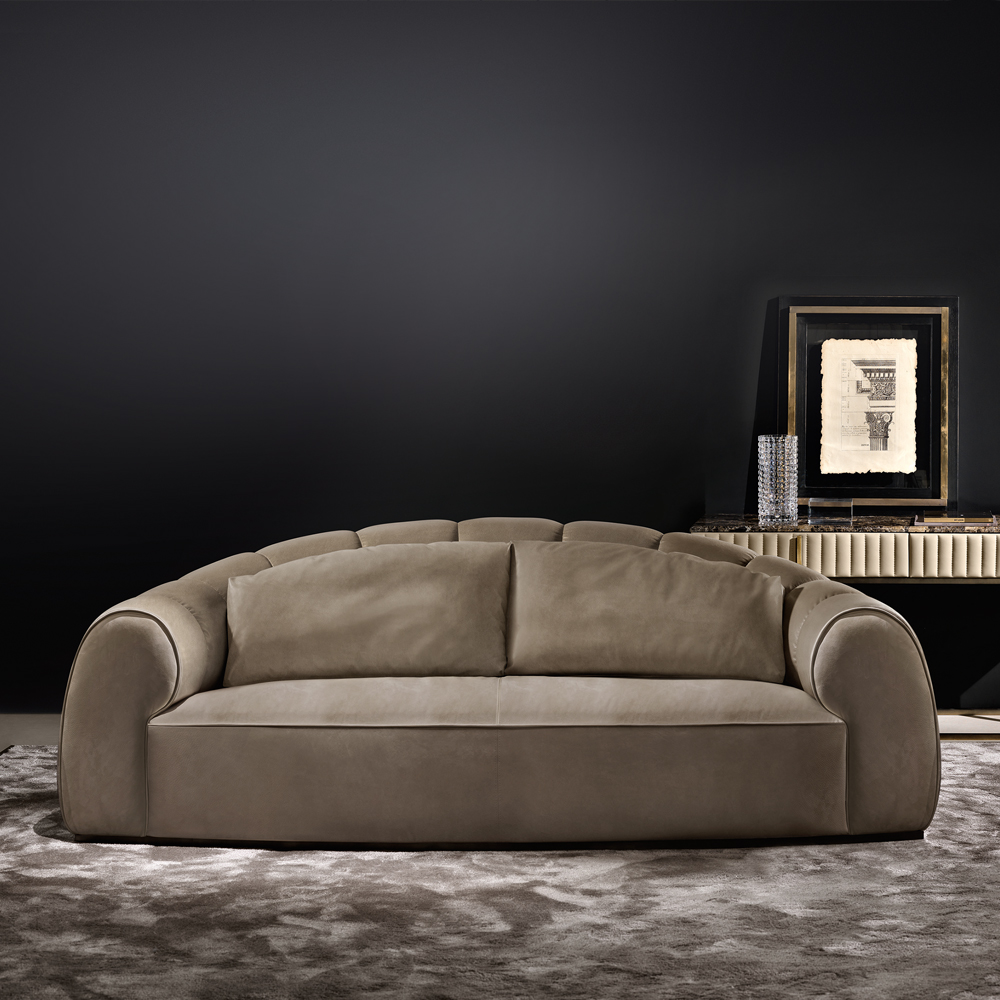 Luxury Nubuck Leather Designer Sofa