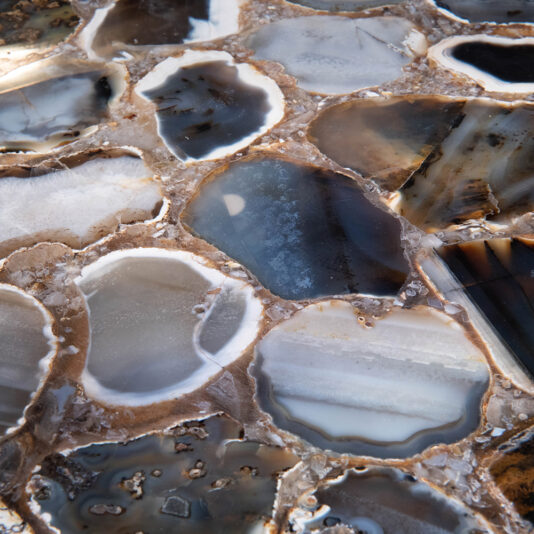 Modern Agate Stone Drinks Trolley In A Gold Finish Modern Agate Stone Drinks Trolley In A Gold Finish