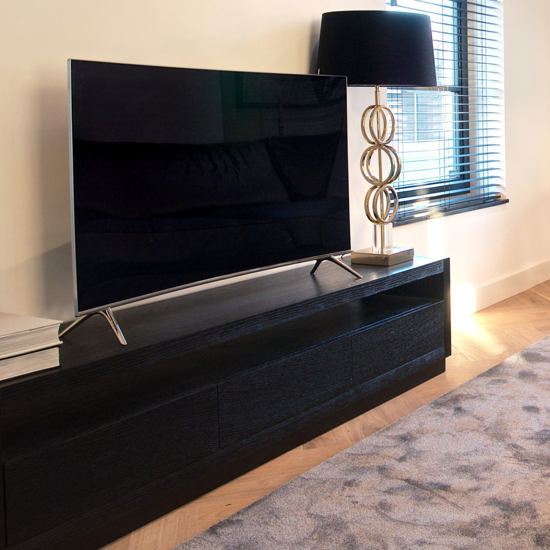 showhome furniture, Modern Black TV Sideboard