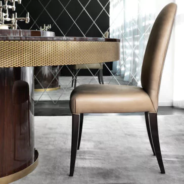 Modern Italian Textured Suede Dining Chair Modern Italian Textured Suede Dining Chair