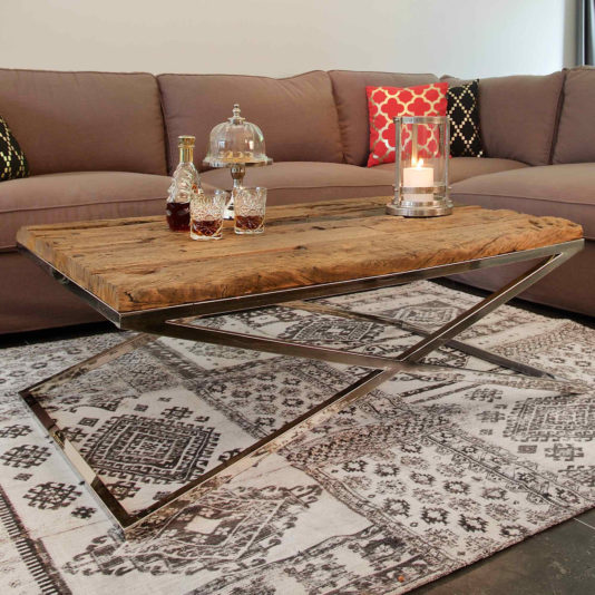Recycled Wood Industrial Style Coffee Table