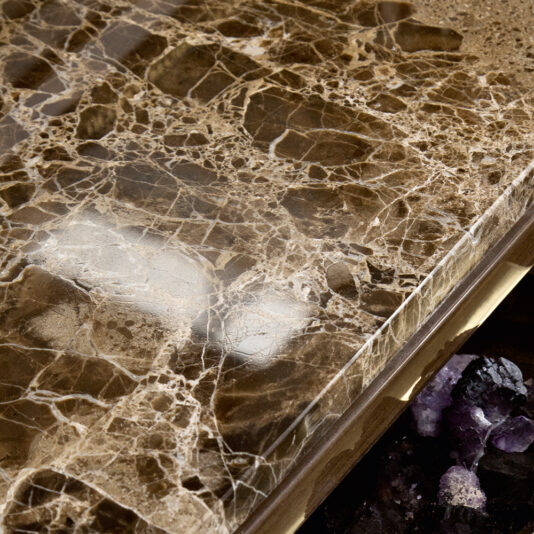 Italian Designer Walnut Veneer And Marble Buffet Italian Designer Walnut Veneer And Marble Buffet