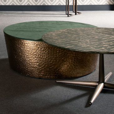 Modern Italian Hammered Metal Coffee Table Modern Italian Hammered Metal Coffee Table