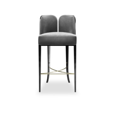 Art Deco Inspired Luxury Bar Stool Art deco reproduction luxury stool in grey
