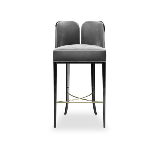 Art Deco Inspired Luxury Bar Stool Art deco reproduction luxury stool in grey