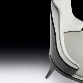 Art Deco Inspired Luxury Designer Two-Tone Dining Chair