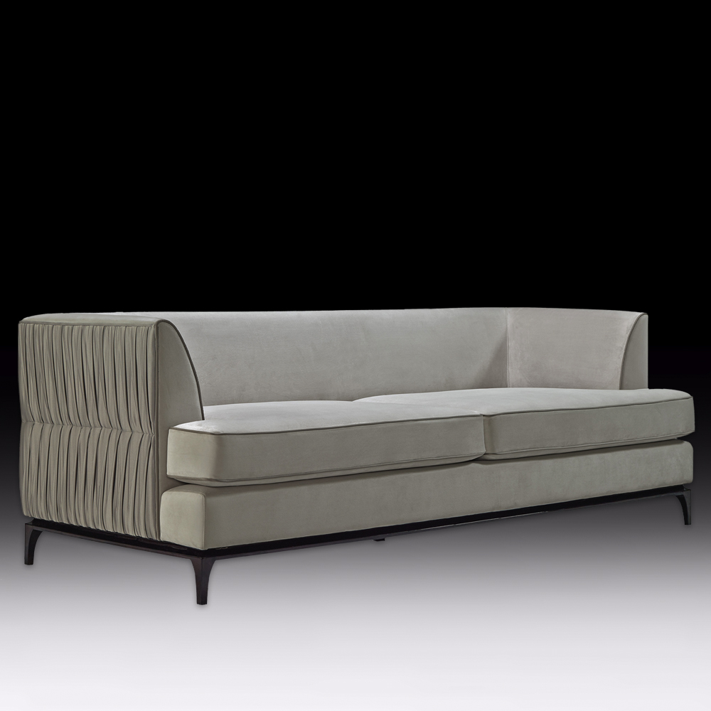Art Deco Inspired Luxury Pleated Designer Sofa