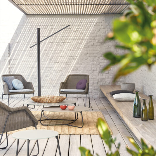 Contemporary Designer Low Wicker Outdoor Garden Armchair