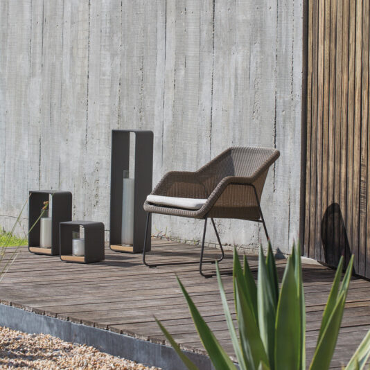 Contemporary Designer Low Wicker Outdoor Garden Armchair