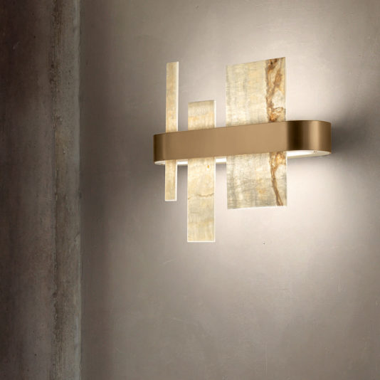 Contemporary Italian Natural Onyx Small Wall Light