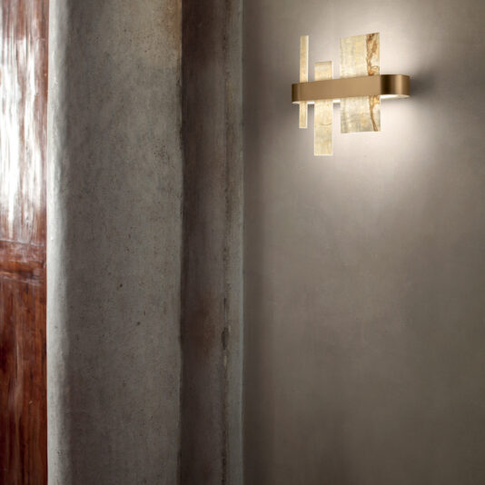 Contemporary Italian Natural Onyx Small Wall Light