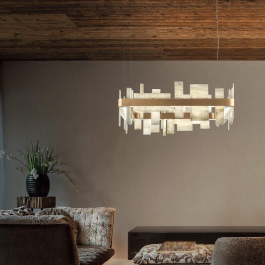 Contemporary Italian Natural Onyx Square Chandelier Contemporary Italian Natural Onyx Square Chandelier