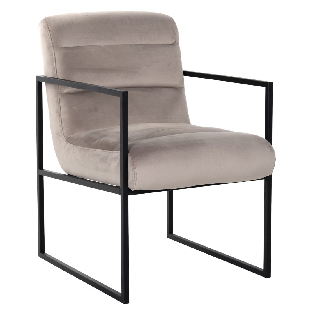 Contemporary Quilted Velvet Dining Chair