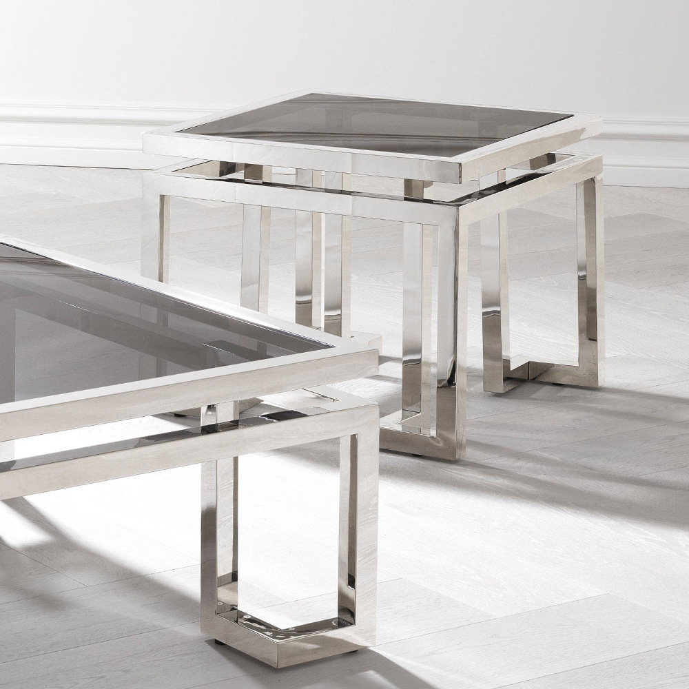 Contemporary Smoked Glass Side Table