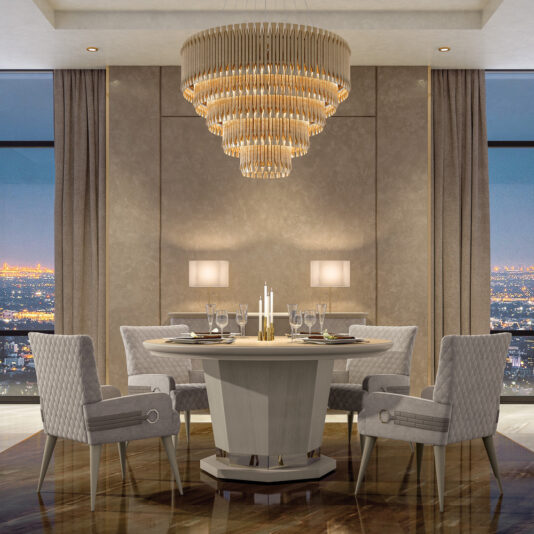 High End Designer Italian Quilted Dining Chair