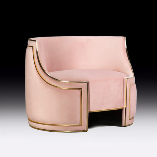 Luxury Art Deco Inspired Designer Velvet And Brass Armchair Luxury Art Deco Inspired Designer Velvet And Brass Armchair