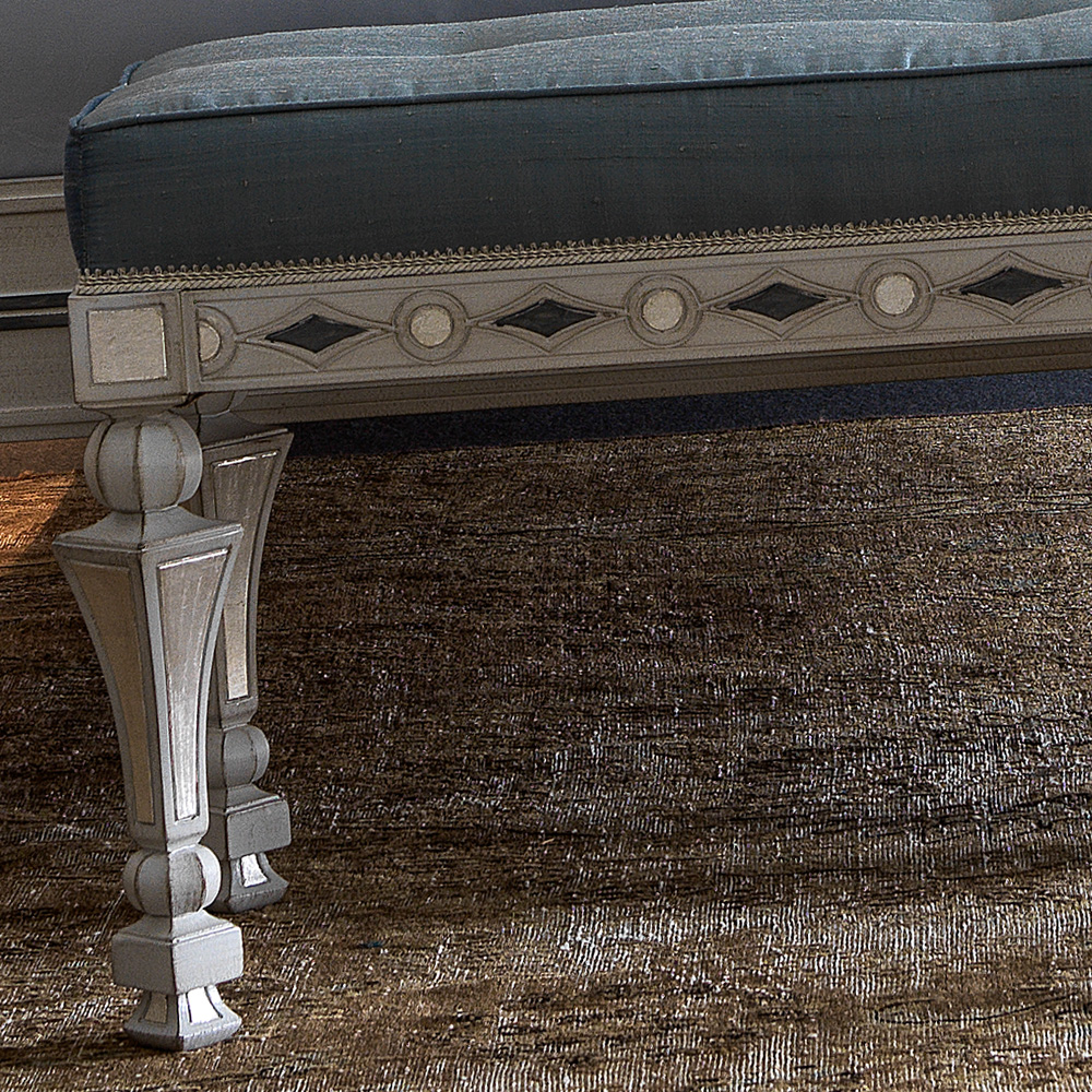Luxury Designer Button Upholstered Italian Bench