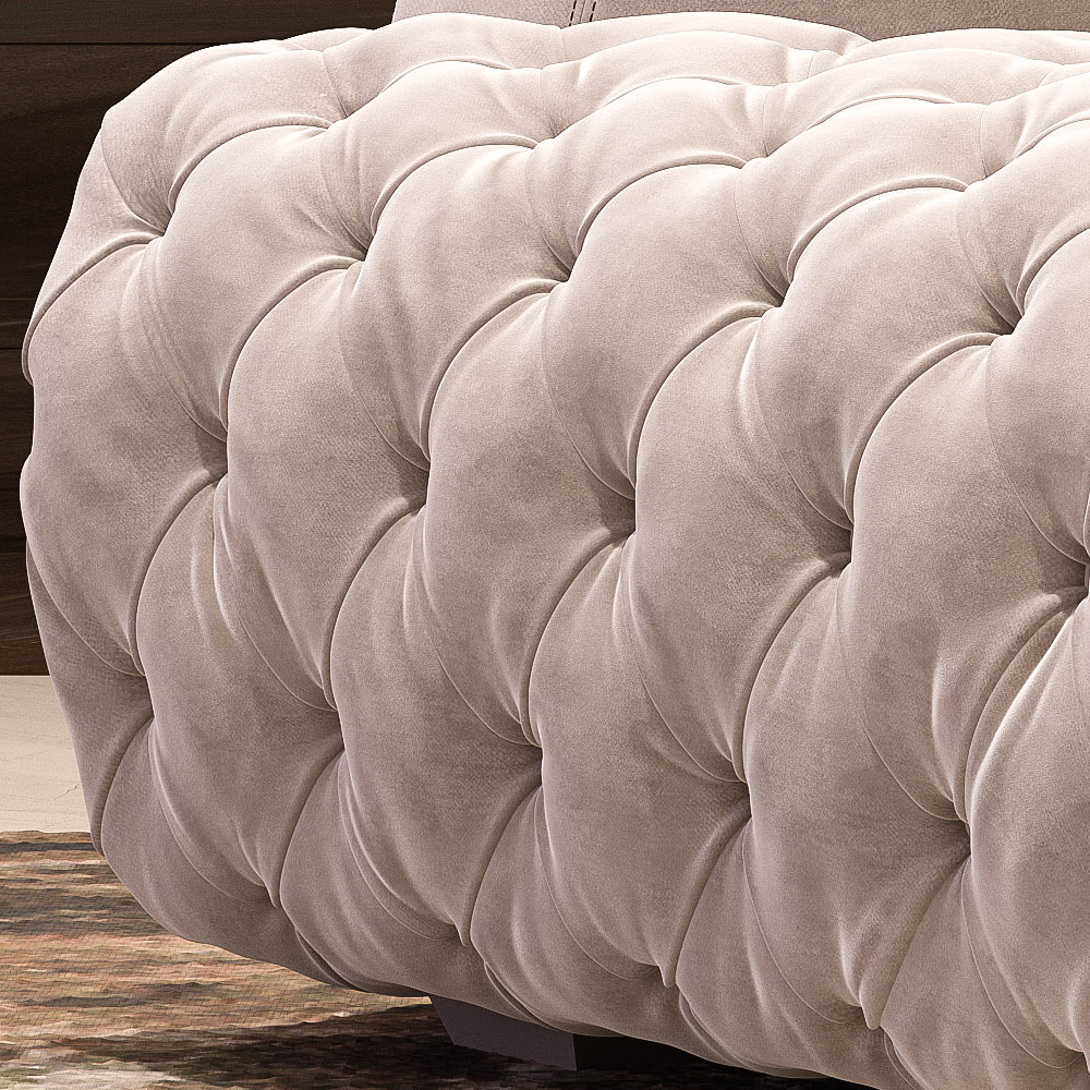 Luxury Designer Italian Button Upholstered Armchair