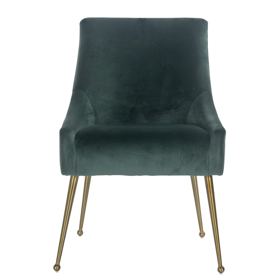 Modern Green Velvet Dining Chair