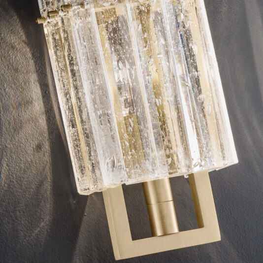 Modern Rock Crystal Inspired Narrow Wall Light