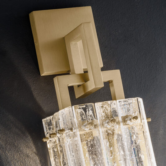 Modern Rock Crystal Inspired Narrow Wall Light