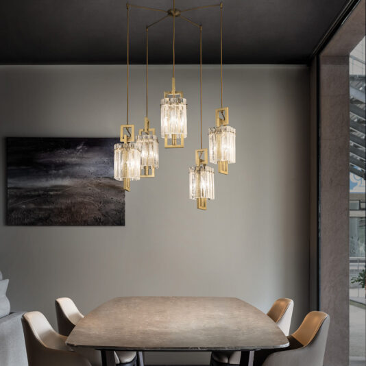 Modern Rock Crystal Inspired Suspension Light Modern Rock Crystal Inspired Suspension Light
