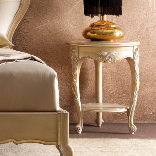 Rococo Style Designer Italian Bedside Cabinet