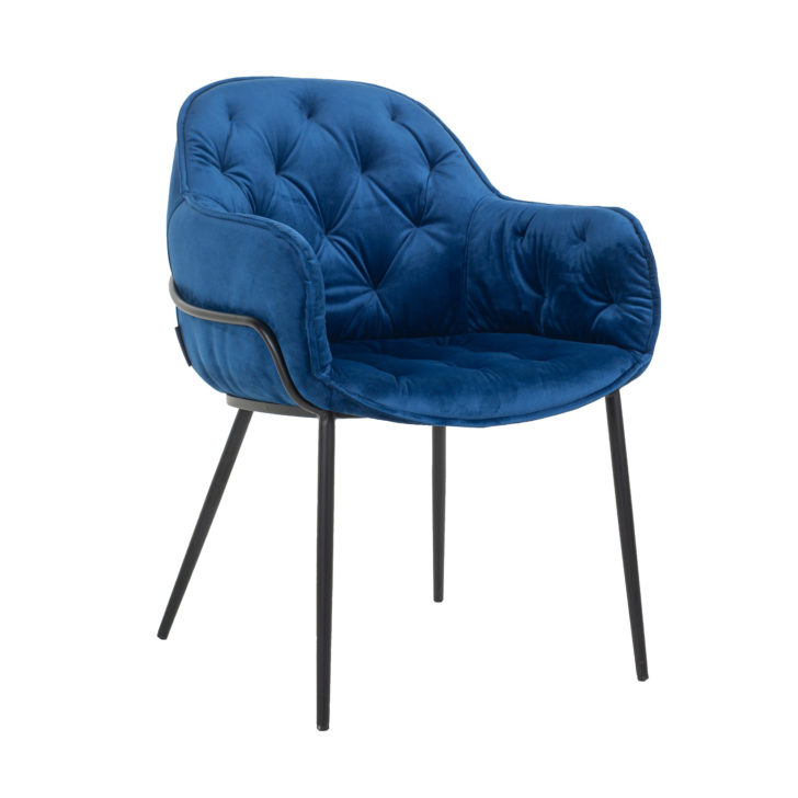Contemporary Button Upholstered Velvet Dining Chair