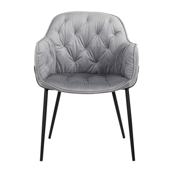 Contemporary Button Upholstered Velvet Dining Chair