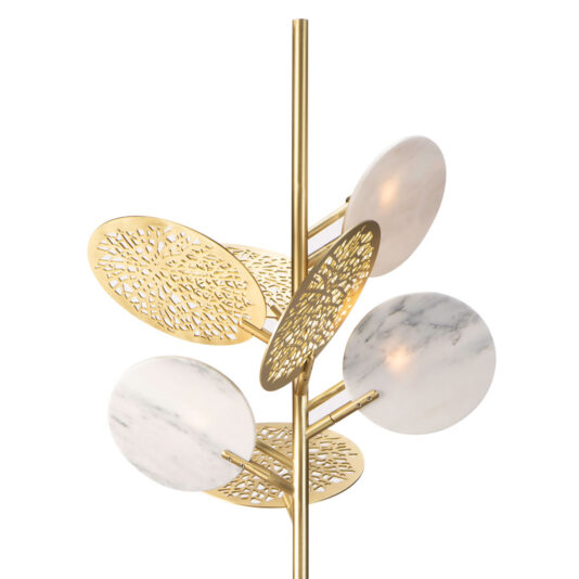 Contemporary Designer Brass And White Marble Floor Lamp Contemporary Designer Brass And White Marble Floor Lamp