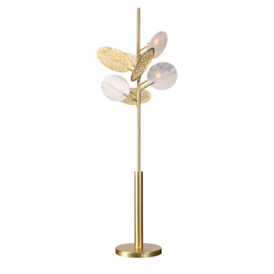 Contemporary Designer Brass And White Marble Floor Lamp Contemporary Designer Brass And White Marble Floor Lamp