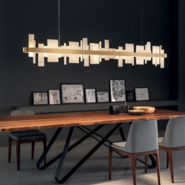 Contemporary Italian Natural Onyx Large Chandelier