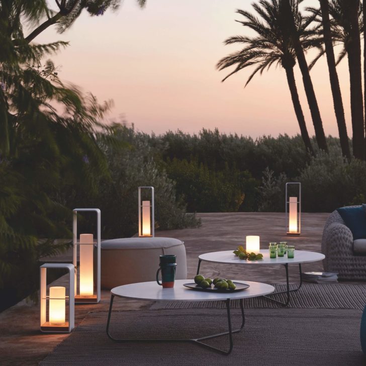 Contemporary Outdoor Designer LED Lantern Set