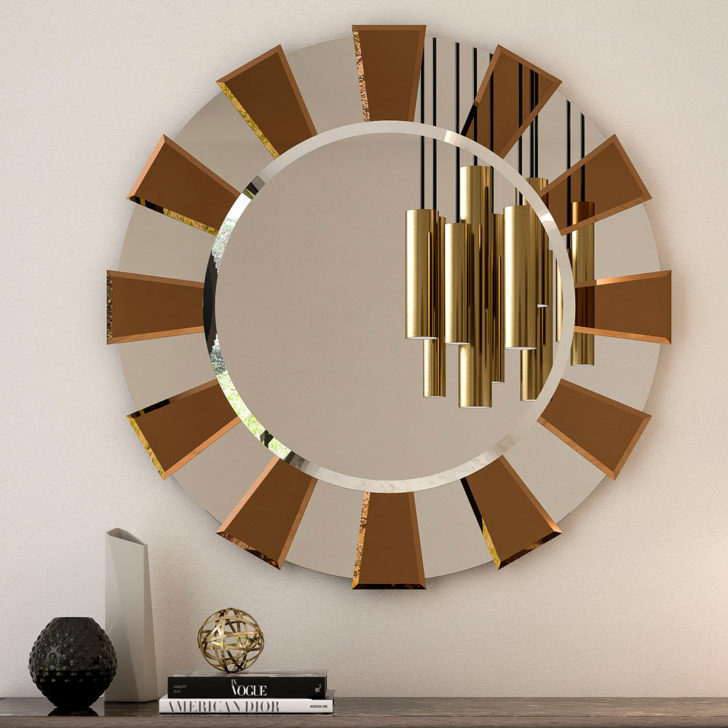Contemporary Round Italian Designer Wall Mirror