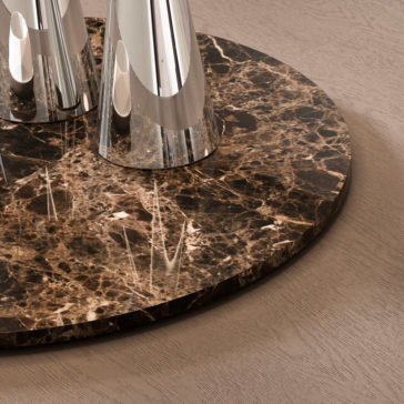 Designer Italian Quilted Round Dining Table Set Designer Italian Quilted Round Dining Table Set