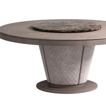 Designer Italian Quilted Round Dining Table Set Designer Italian Quilted Round Dining Table Set