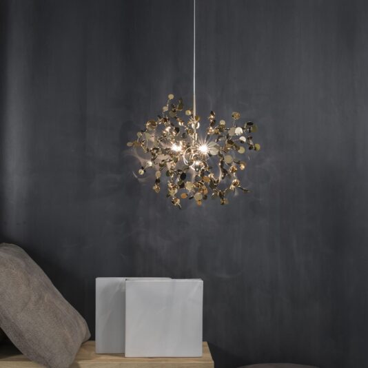Italian Gold Plated Designer Pendant Light Italian Gold Plated Designer Pendant Light