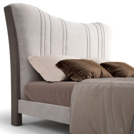 High End Italian Designer Upholstered Bed