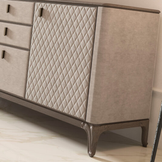 High End Italian Quilted Designer Buffet High End Italian Quilted Designer Marble Buffet