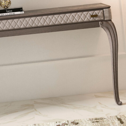 Italian Designer Quilted Wall Fixing Console Table With Drawer Italian Designer Quilted Wall Fixing Console Table With Drawer