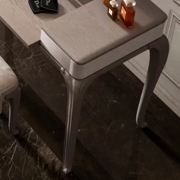 Italian Designer Upholstered Dressing Table With Mirror Italian Designer Upholstered Dressing Table With Mirror